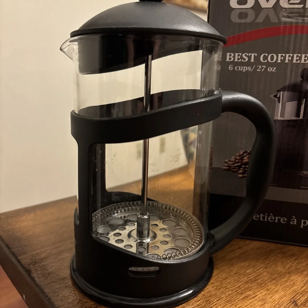 Ovente French Press Coffee, Tea and Espresso Maker, NIB,‎ 6 Cups Or 27 Oz